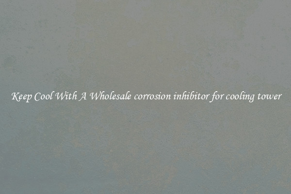 Keep Cool With A Wholesale corrosion inhibitor for cooling tower