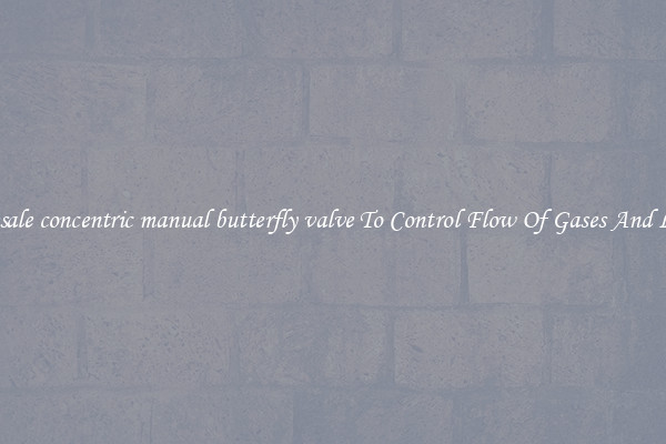 Wholesale concentric manual butterfly valve To Control Flow Of Gases And Liquids