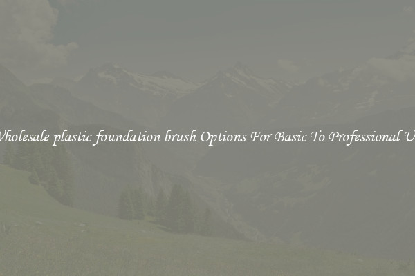 Wholesale plastic foundation brush Options For Basic To Professional Use