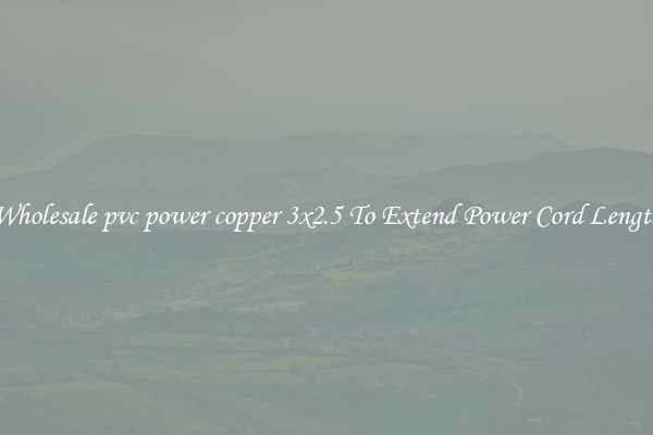 Wholesale pvc power copper 3x2.5 To Extend Power Cord Length