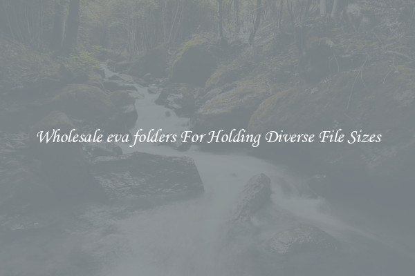 Wholesale eva folders For Holding Diverse File Sizes