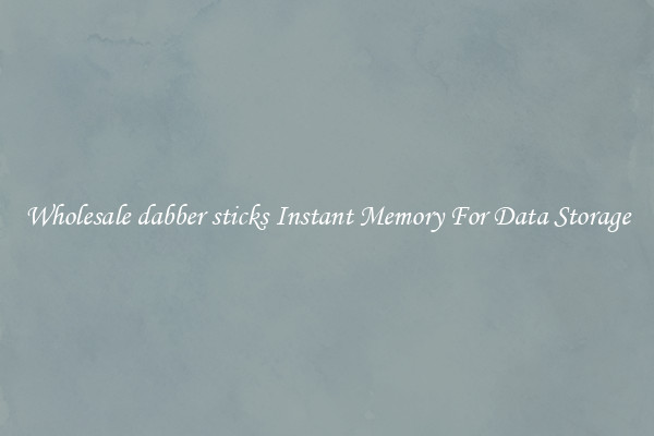 Wholesale dabber sticks Instant Memory For Data Storage