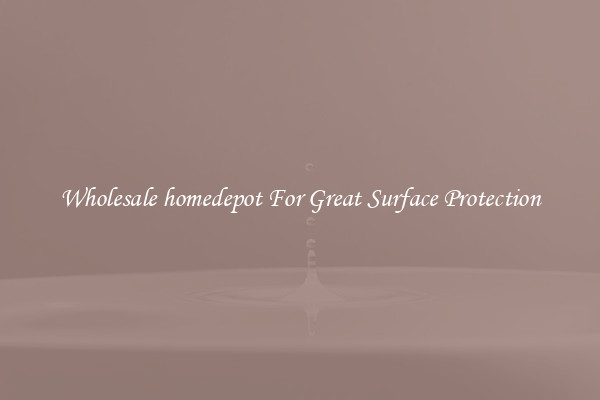 Wholesale homedepot For Great Surface Protection