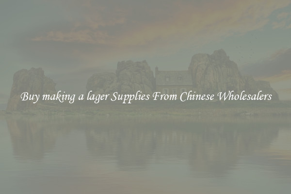 Buy making a lager Supplies From Chinese Wholesalers